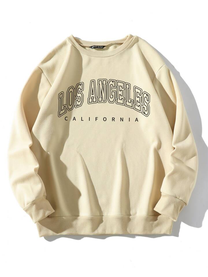Sweat-shirt avec motif lettre | Mode en ligne | SHEIN FRANCE