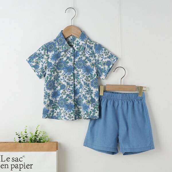 

Toddler Boys Floral Shirt & Shorts, Multicolor