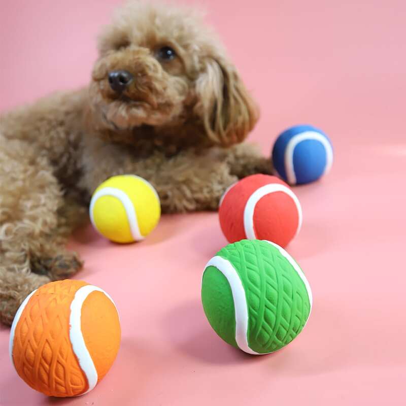 

1pc Random Color Pet Sound Toy Ball, Multicolor