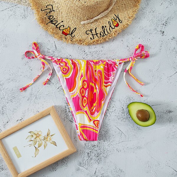 

Allover Graphic Thong Bikini Panty, Multicolor