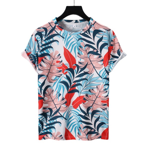 

Men Tropical Print Tee, Multicolor