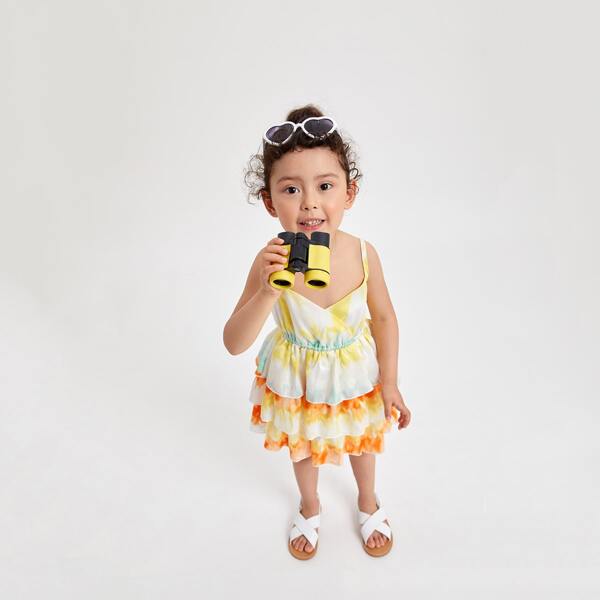 

Toddler Girls Tie Dye Layered Ruffle Cami Dress, Multicolor