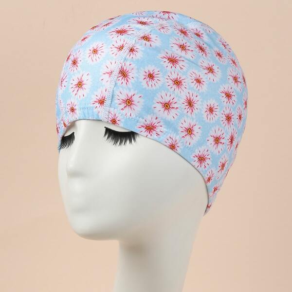 

Floral Print Swimming Cap, Multicolor