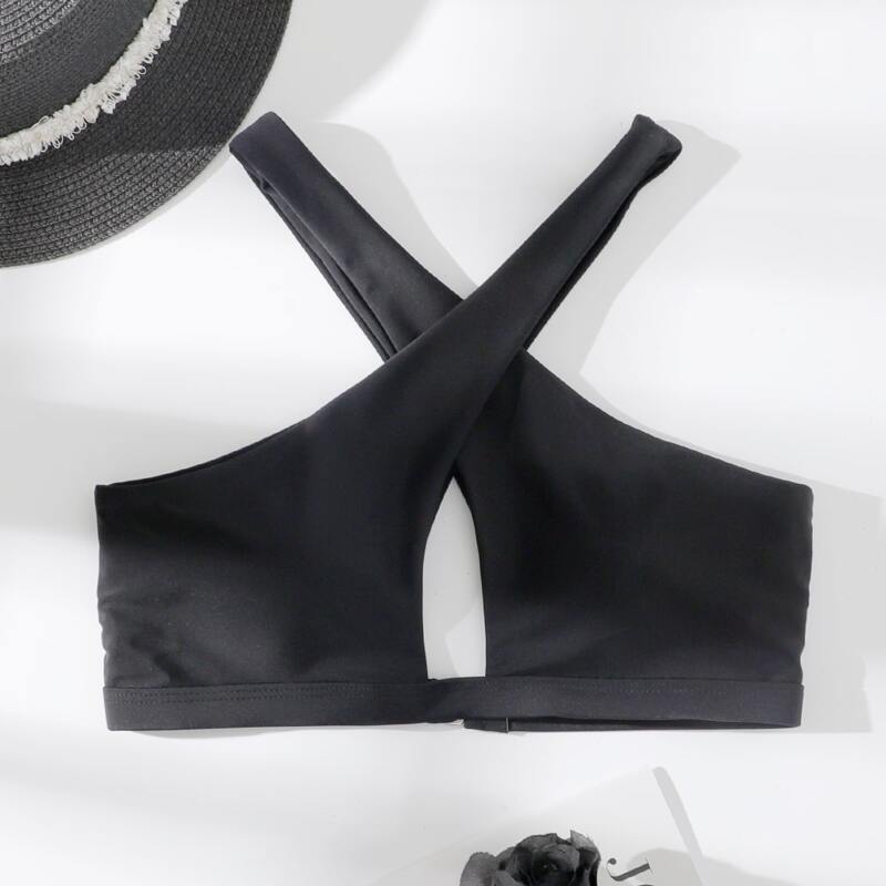 

Criss Cross Bikini Top, Black