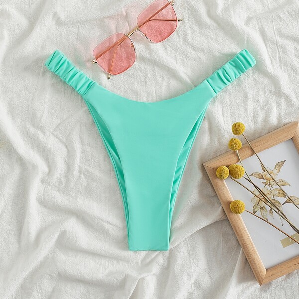 

High Cut Bikini Panty, Mint blue