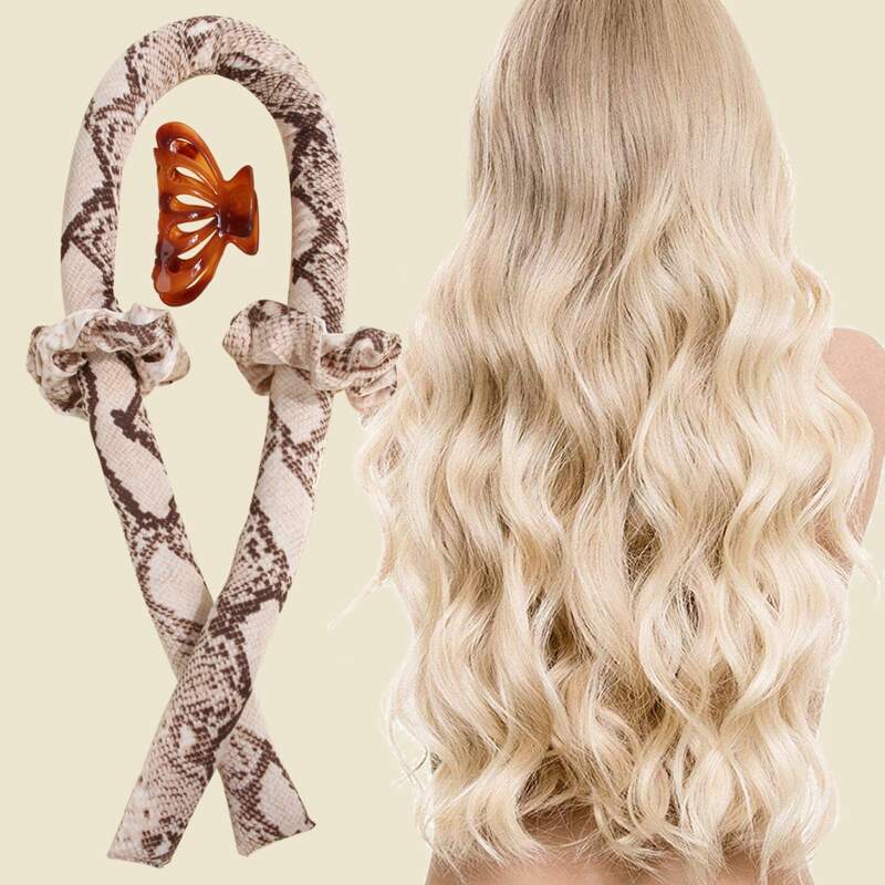 

4pcs Snakeskin Print Hair Accessory Set, Multicolor