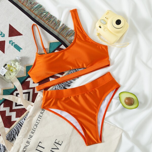 

Cut-out Bikini Swimsuit, Orange