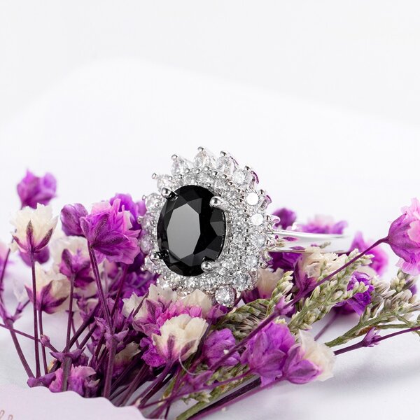 

Zircon Decor Ring, Black