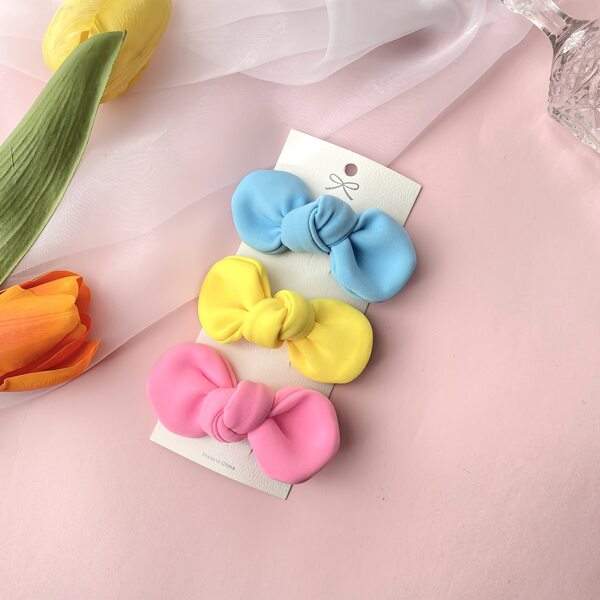 

3pcs Toddler Girls Bow Knot Hair Clip, Multicolor