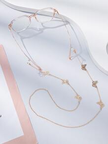 Party Butterfly Decor Glasses Chain Glasses Accessories For Women - Gold - View 2