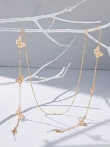 Party Butterfly Decor Glasses Chain Glasses Accessories For Women - Gold - View 3