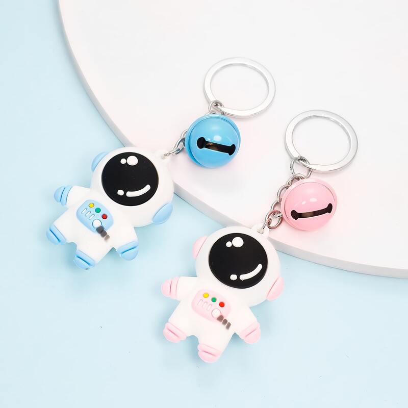 

2pcs Astronaut Charm Keychain, White
