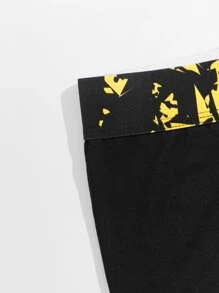 Men 6pcs Contrast Binding Boxer Brief - Black - View 3