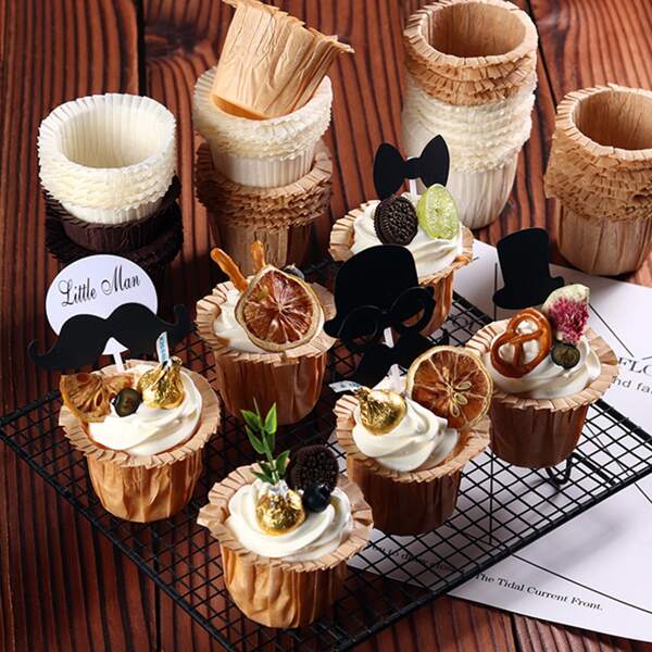 

30pcs Random Color Cupcake Liner, Multicolor