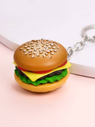 Creative Realistic Hamburger Series Keychain, Handmade Accessories, Phone/Car Pendant, Bag Charm, Gift Bag Lanyards With Id Holder Car Accessories Bag Charms Christmas