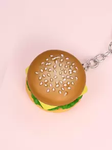 创意逼真汉堡系列钥匙扣，手工饰品，手机/汽车挂件，包包挂饰，带证件夹的礼品袋挂绳，汽车饰品包包挂饰，圣诞礼物，送给母亲、父亲、毕业生和老师 - 彩色 - 查看 2