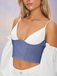 SHEIN VCAY Áo sơ mi Dây kéo Khối Màu Boho - Nhiều màu - Xem 3