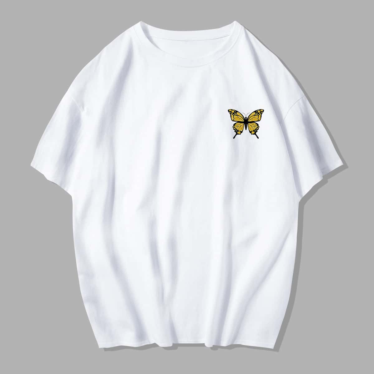 

Guys Letter Butterfly Graphic Tee, White