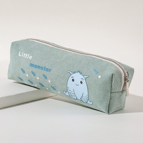 

Cartoon Graphic Pencil Case, Mint green