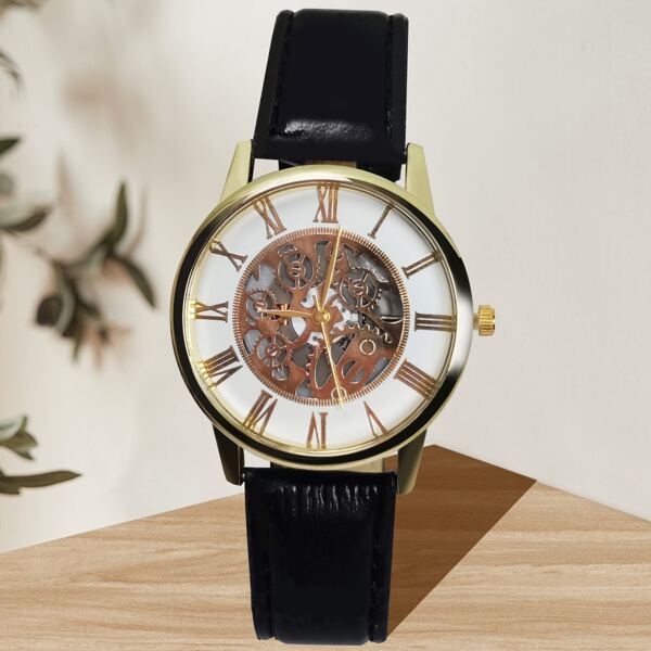 

Men Round Pointer Quartz Watch
