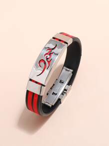 الموضة و شائع للرجال قص مجوف لهب زخرفة سوار جلد صناعي الى مجوهرات هدية و الى A أنيق نظرة