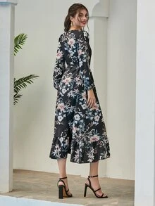 Modelyn Vestido Cinta Floral Casual - Multicolor - Ver 2