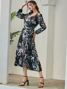 Modelyn Vestido Cinta Floral Casual - Multicolor - Ver 6