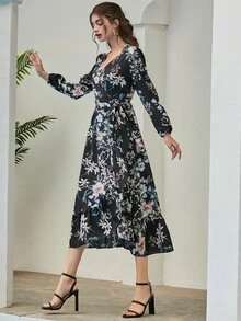 Modelyn Vestido Cinta Floral Casual - Multicolor - Ver 7