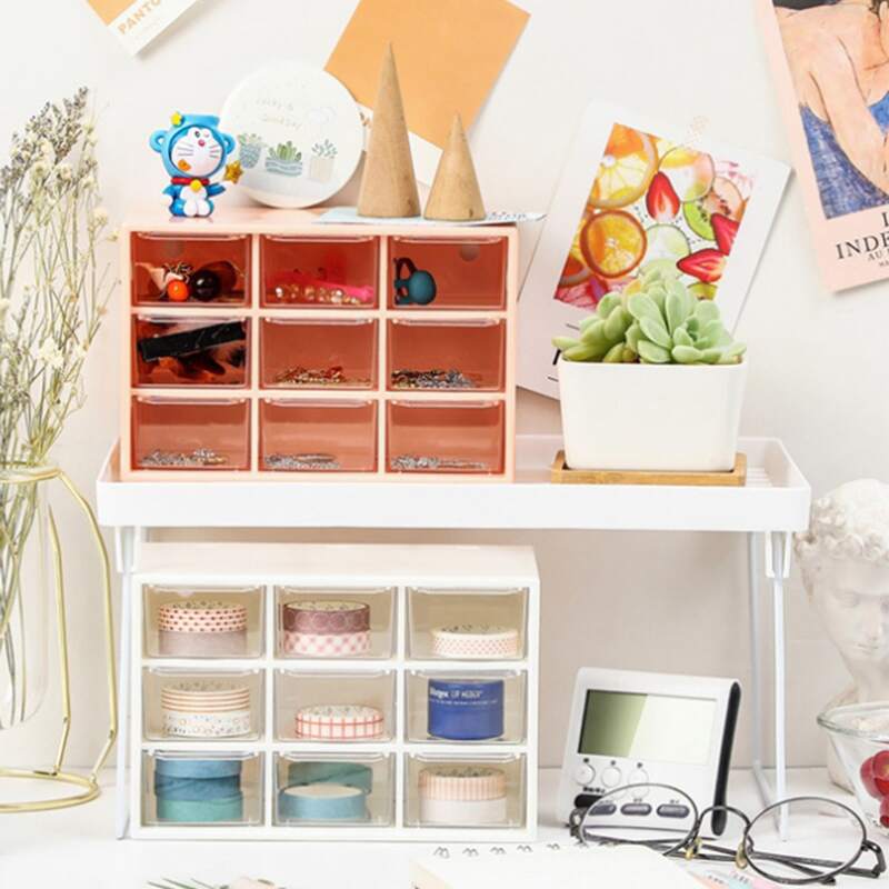 

1pc Random Multi-grid Storage Box, Multicolor