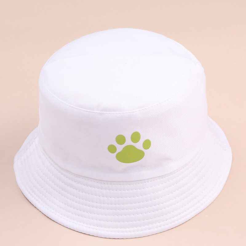 

Paw Print Bucket Hat, White