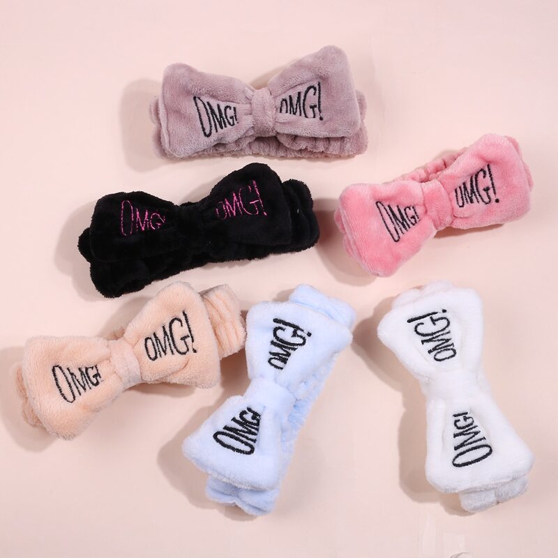 

1pc Letter Bow Bath Headband, Multicolor