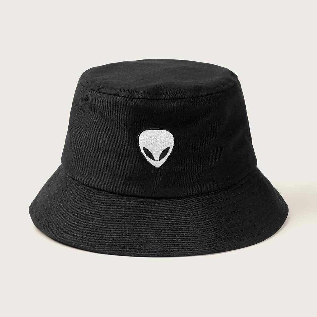 

Alien Embroidery Bucket Hat, Black