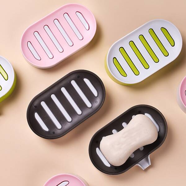 

1pc Random Color Double Layer Soap Box, Multicolor
