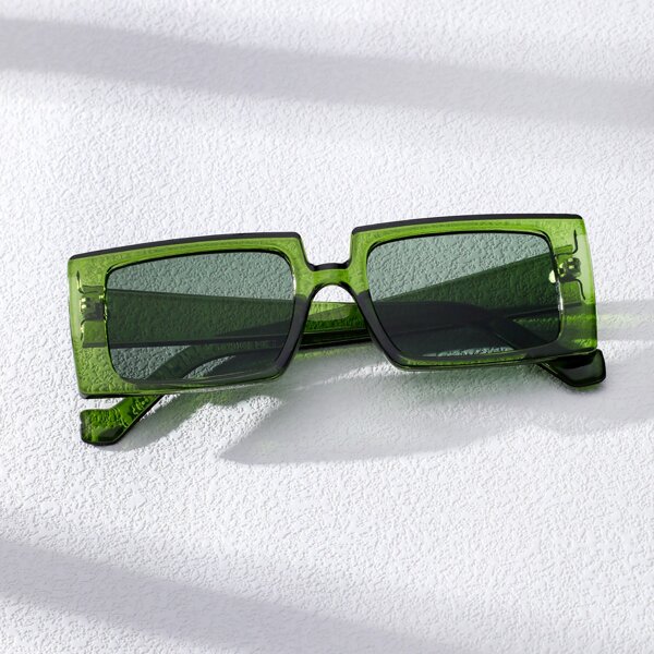 

Men Square Frame Sunglasses, Olive green