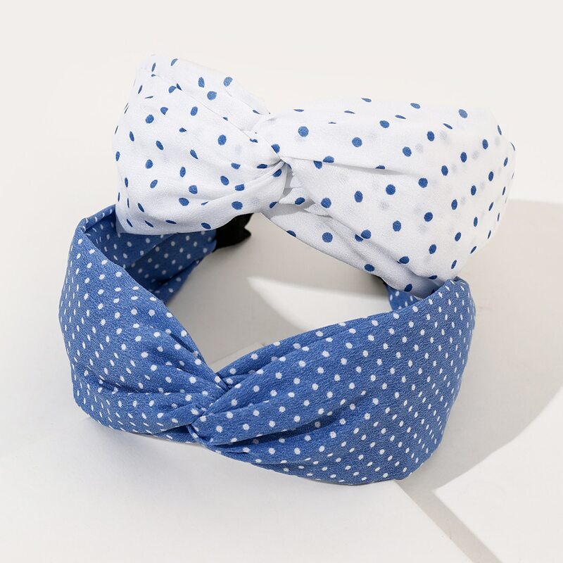 

2pcs Polka Dot Headband, Multicolor