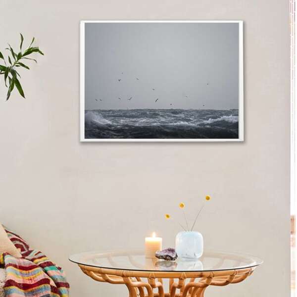 

Sea Print Unframed Painting, Multicolor
