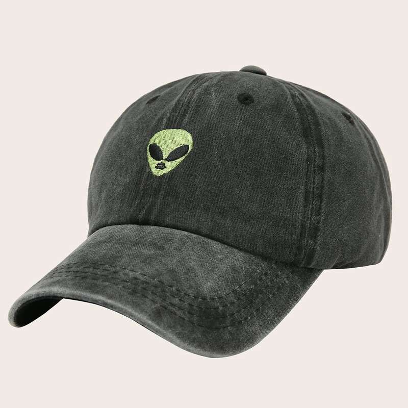 

Guys Alien Embroidery Baseball Cap, Black