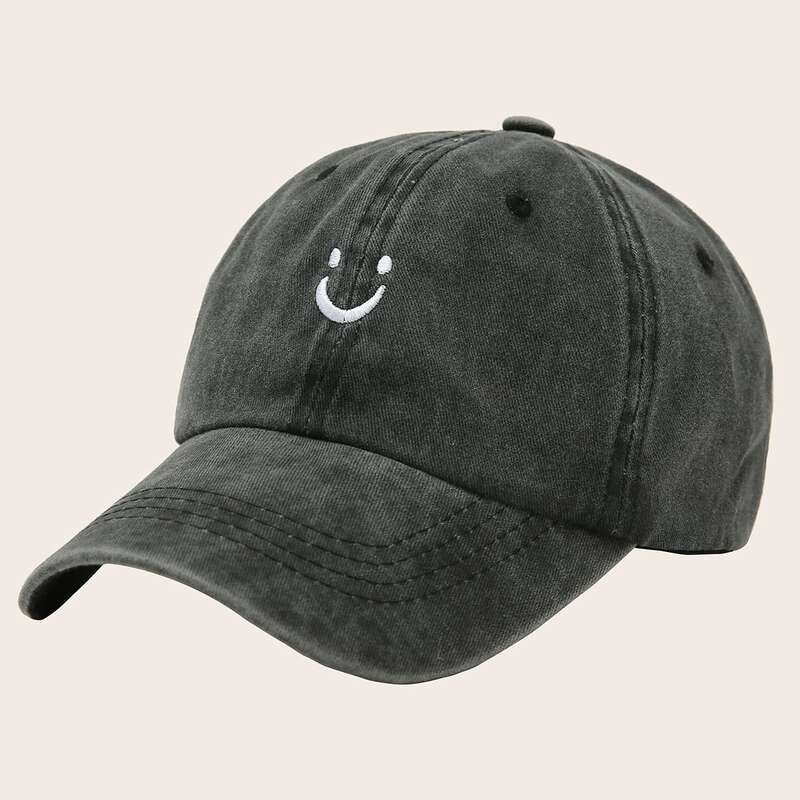 

Guys Expression Embroidery Baseball Cap, Black