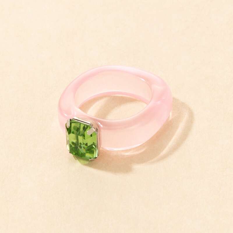 

Gemstone Decor Ring, Pink