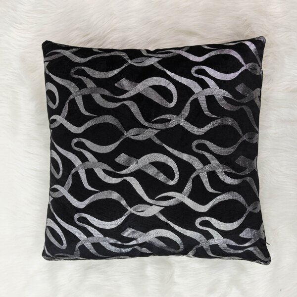 

Graphic Print Cushion Cover Without Filler, Black