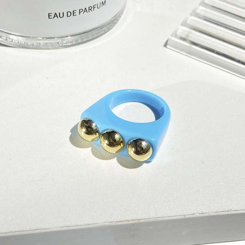 

1pc Ball Decor Ring, Blue