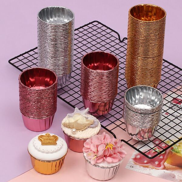 

10pcs Random Color Cupcake Paper Cup, Multicolor