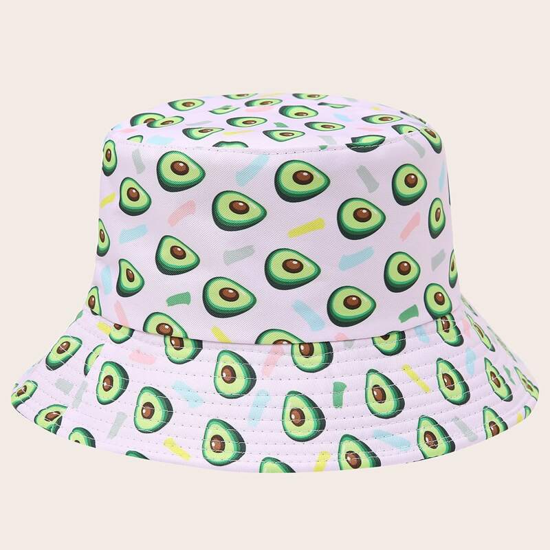 

Avocado Pattern Bucket Hat, Multicolor
