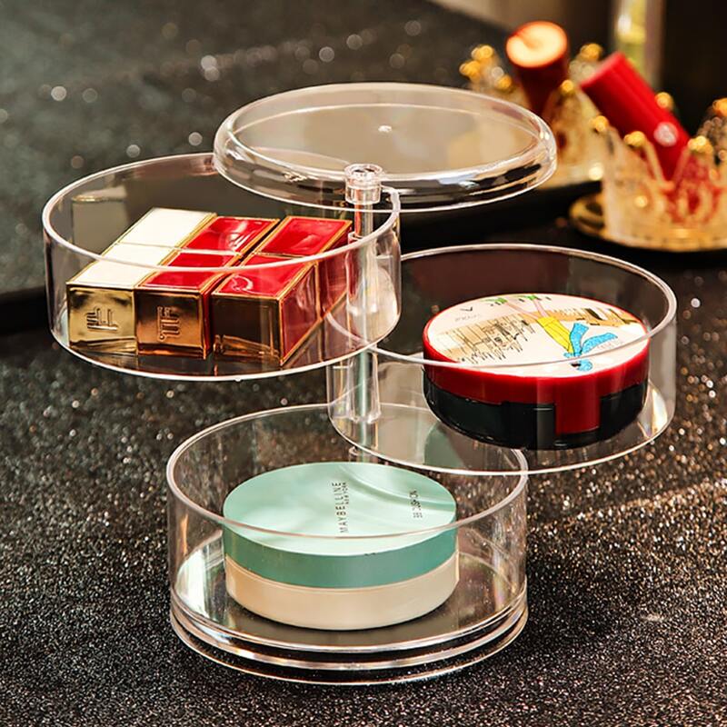 

1pc Rotatable Jewelry Storage Box, Clear