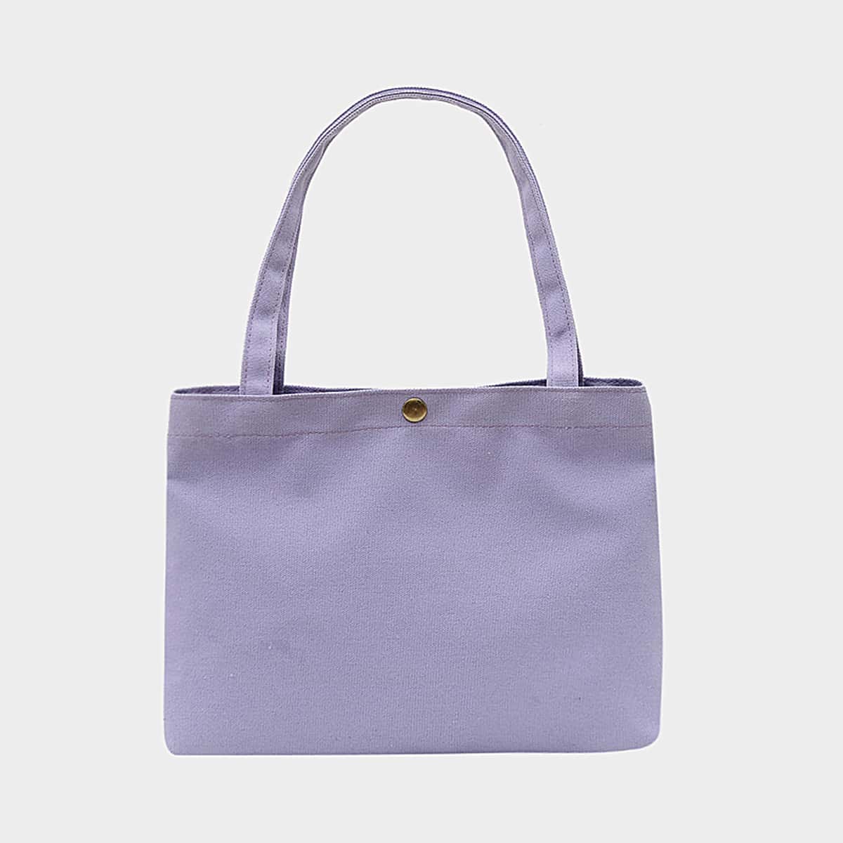 

Solid Canvas Tote Bag, Lilac purple