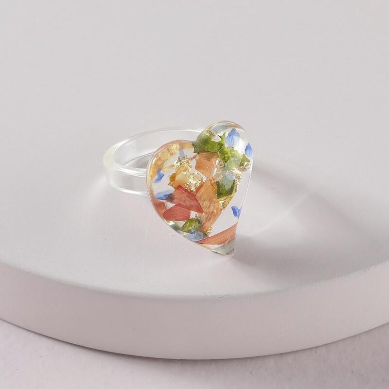 

Heart Design Ring, Multicolor