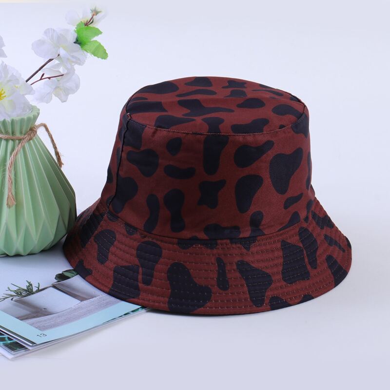 

Cow Print Bucket Hat, Brown