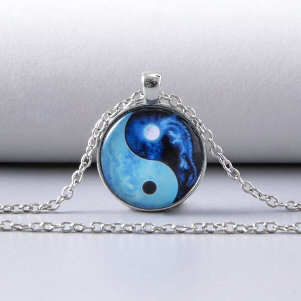 

Men Yin & Yang Charm Necklace, Multicolor