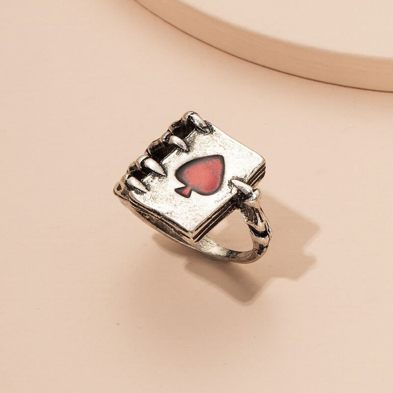 

Playing Card Suit Design Ring, Multicolor