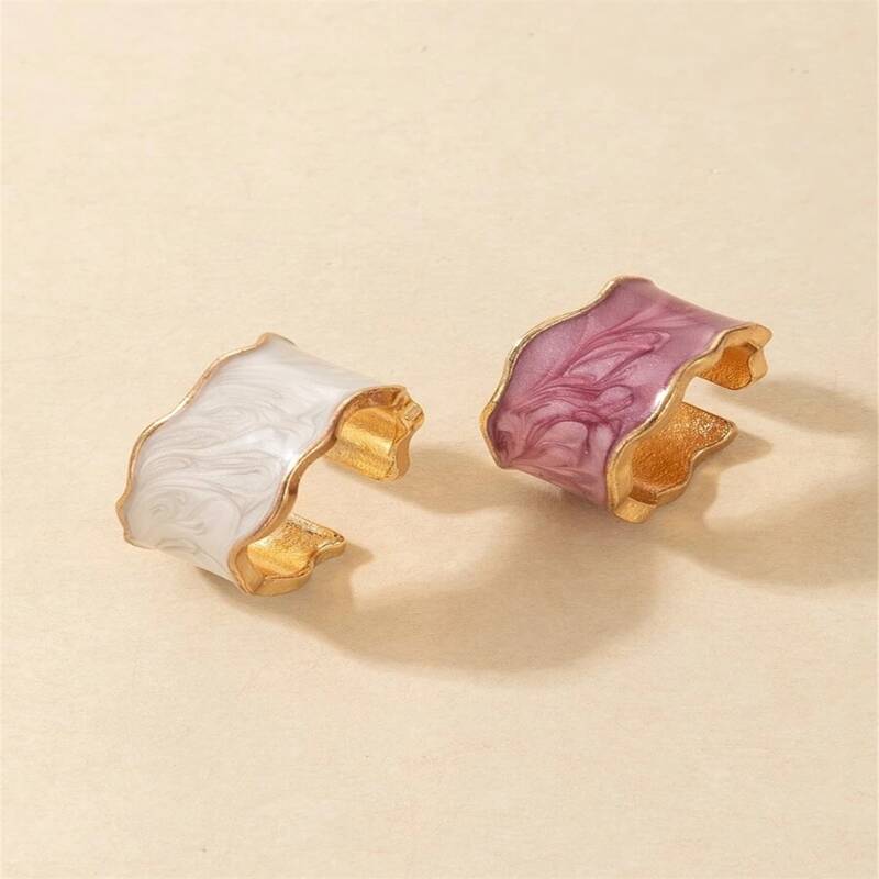 

2pcs Cuff Ring, Multicolor